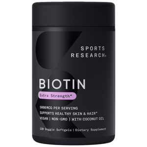 스포츠리서치 비오틴 5000mcg 베지 소프트젤 글루텐 프리, 120정, 1개
