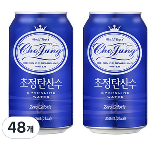 초정탄산수 플레인, 350ml, 48개