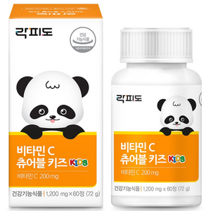 락피도 비타민 C 츄어블 키즈 72g, 60정, 1개