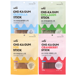 꼬뜨 강아지 치카껌 4종 세트