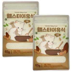 디이머닝 햄스터 이유식 아기햄스터 노령햄스터 먹이, 곡물, 2개, 65g