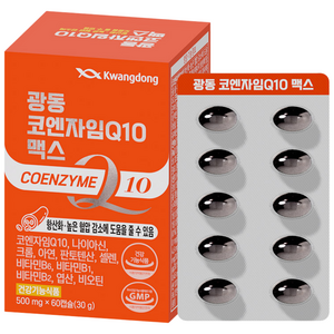 광동 코엔자임Q10 맥스 2개월분 코큐텐 11종기능성, 60정, 1박스