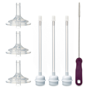 하이비 추달린 교체용 빨대 꼭지 3p + 추 빨대 3p + 세척솔 세트 6개월이상