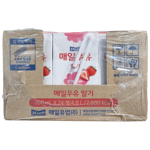 매일우유 멸균 딸기, 200ml, 24개