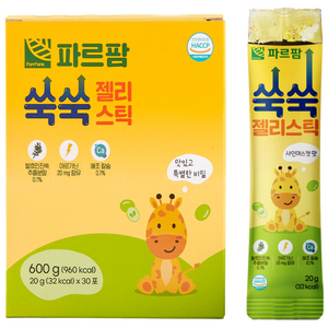 파르팜 쑥쑥 젤리스틱 30개입 식물성 유산균 메타바이오틱스 비타민 칼슘 샤인머스캣 어린이 젤리, 20g, 30개