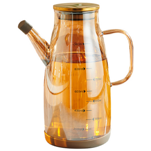 고내열 유리 기름병 주방 가정용 양념병 투명 눈금 오일병 대용량오일병, 800ml, 1개