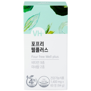 비타민하우스 4FREE 멀티비타민 웰플러스, 60정, 1개