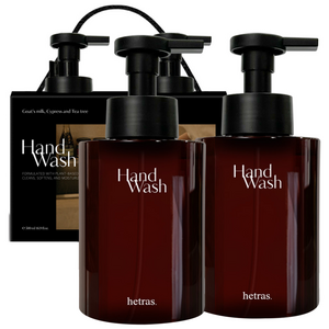 헤트라스 퍼퓸 버블 고보습 산양유 핸드워시 선물세트 플라워파크, 515ml, 2개