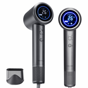 인플리바타 초고속 저소음 헤어 드라이기 디지털 디스플레이 BLDC드라이기1600W+자기흡입노즐