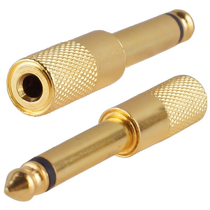 6.3mm 모노 수(M) to 3.5mm 모노 암(F) TS 오디오 변환 젠더