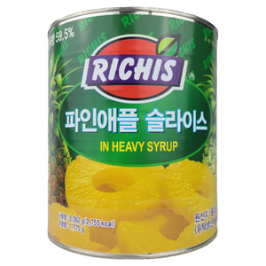 리치스 파인애플슬라이스 캔, 3.062kg, 1개
