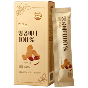 한포유 짜먹는 땅콩버터 100% 스틱, 20g, 21개