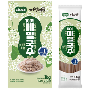 순솔 100% 메밀국수 제로나트륨 설탕없는면, 1kg, 1박스