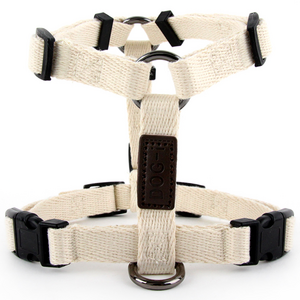 도그아이 반려견 H형 하네스 가슴줄, 아이보리, S, 1개