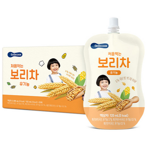베베쿡 처음먹는 유기농 보리차, 120ml, 20개