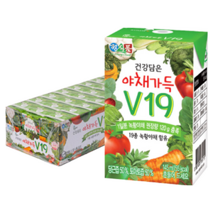 정식품 건강담은 야채가득 V19, 145ml, 24개