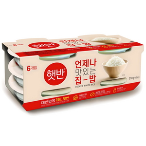 햇반 백미밥, 210g, 6개