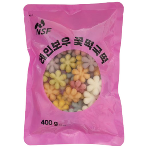 굿푸드365 국산쌀 레인보우 꽃 떡국떡, 400g, 1개