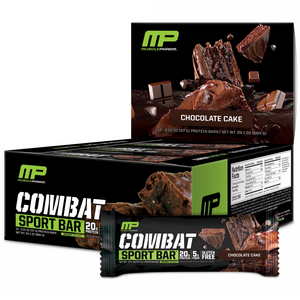 머슬팜 컴뱃 크런치 스포츠 프로틴 바 초콜릿 케이크 12개입, 684g, 1개