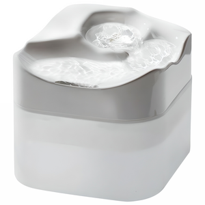 실리콩 물결 급수기 정수기 반려동물 고양이 강아지 자동급수기, 화이트, 1개