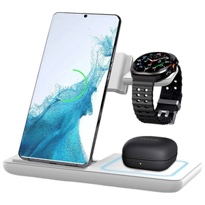 비즈 3in1 접이식 고속무선충전기 WF400 갤럭시워치 애플워치 겸용 갤럭시 아이폰 에어팟