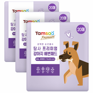 탐사 프리미엄 강력흡수 배변패드 라벤더향, XXL(76x90c..., 20개입, 3개