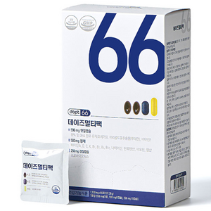 데이즈멀티팩 종합영양제 올인원영양제 멀티비타민+유산균+rTG오메가3+루테인, 66회분, 1박스