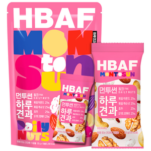 바프 먼투썬 하루견과 핑크, 20g, 10개