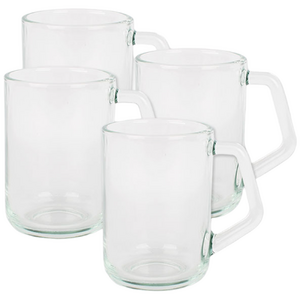 글라스락 내열강화 이지그립 머그컵 350ml, 투명, 4개