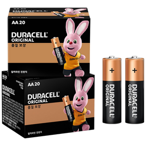 듀라셀 오리지널 AA 건전지, 20개입, 2개