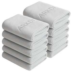 아크디 먼지없는 호텔 고급 수건, 그레이, 10개