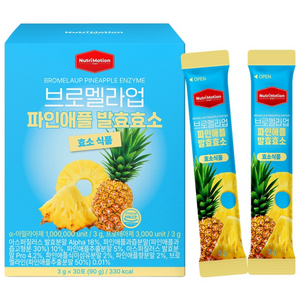 뉴트리모션 DOLE 브로멜라업 파인애플 100만 역가 발효효소