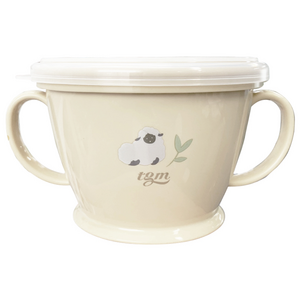 티지엠 실리콘 흘림방지 스낵컵 + 뚜껑, 아이보리, 1개