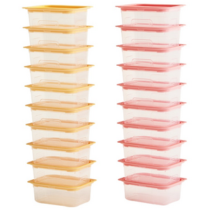 이지앤프리 맛반 사각 밀폐용기, 옐로우 400ml(..., 1세트