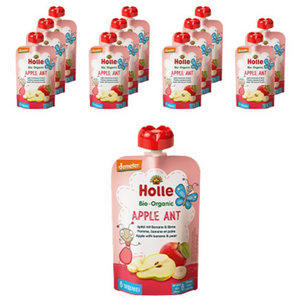 홀레 유기농 이유식 퓨레 애플 엔트, 사과 + 바나나 +..., 100g, 12개