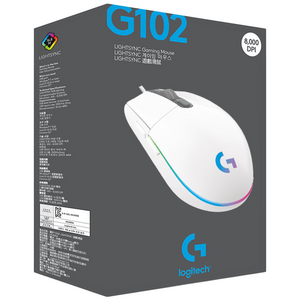 로지텍 G102IC 2세대 LIGHTSYNC 게이밍 유선마우스 벌크 MU0054