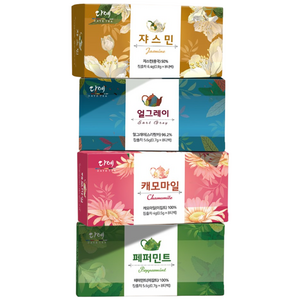 [본사직영] 다예 건강한 하루차 티타임 4종(쟈스민8T+얼그레이8T+캐모마일8T+페퍼민트8T), 32개입, 21.6g, 1개