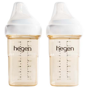 헤겐 PPSU 젖병 트윈팩, 화이트 + 투명, 240ml, 2개