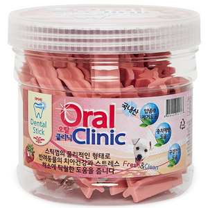 강아지 오랄클리닉 덴탈 스틱 껌, 딸기, 300g, 1개