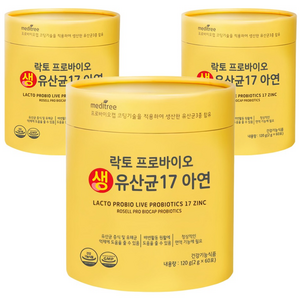 메디트리 락토 프로바이오 생 유산균 17 아연, 120g, 3개