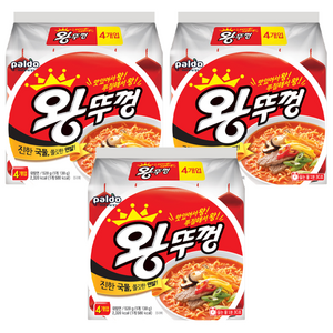 왕뚜껑 봉지라면 130g, 12개, (4개입 X 3팩)