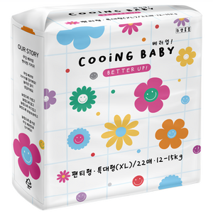 Cooing 베러업 팬티형 기저귀 어린이용, 특대형(XL), 88매