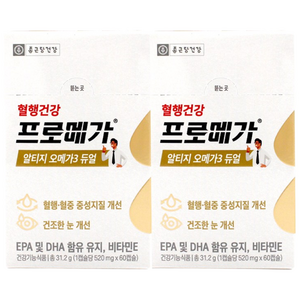 종근당건강 프로메가 알티지 오메가3 듀얼, 60정, 2개