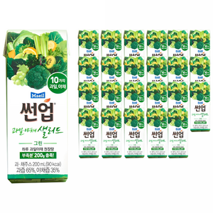 썬업 과일야채샐러드 그린 음료, 200ml, 24개