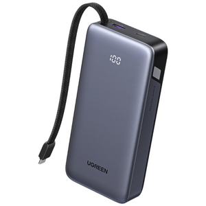 UGREEN 유그린 Nexode 45W 일체형 보조배터리 대용량 20000mAh 보조배터리 양방향 고속 충전 지원 LED 잔량 표시 iPhone 갤럭시 S25 울트라 등 호환