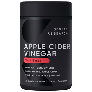 스포츠리서치 애플 사이다 비니거 520mg 베지 캡슐, 120정, 1개