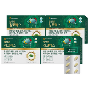 대웅생명과학 혈행엔 징코맥스, 120정, 4개