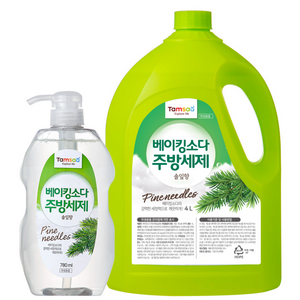 탐사 베이킹소다 주방세제 4L+780ml 세트, 4.78L, 1세트