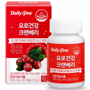 데일리원 요로건강 크랜베리, 60정, 1개