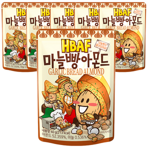 바프 마늘빵 아몬드, 40g, 6개